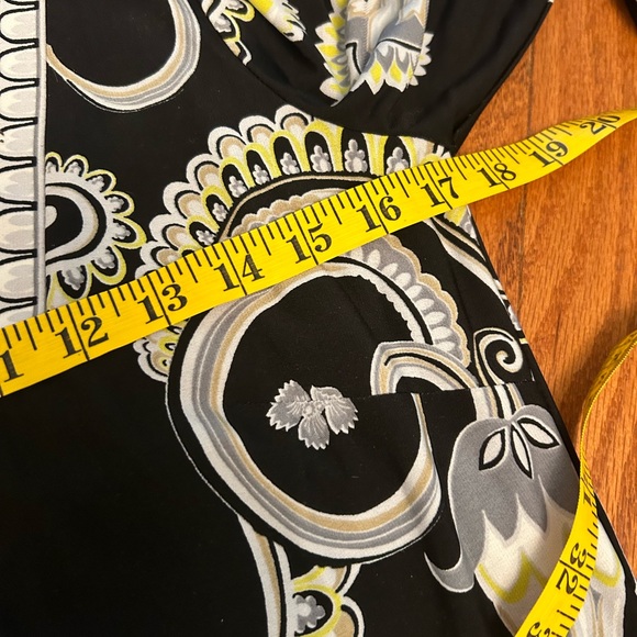 Laundry by Shelli Segal square neck blossom abstract print dress. 3/4 sleeve - Picture 15 of 16